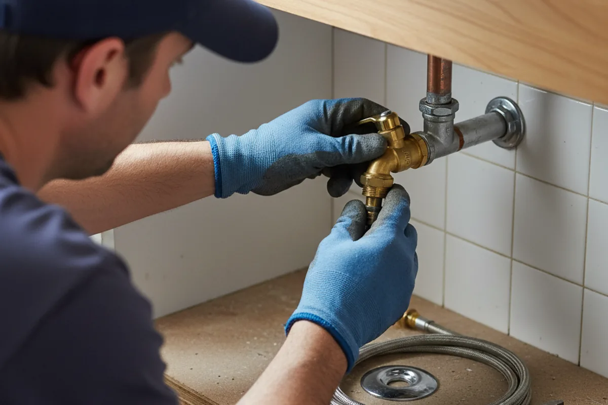 Shutoff valve and fitting work during Emergency Plumbing in Brockton